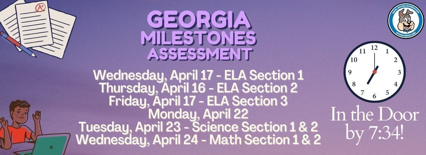 GA Milestones Assessment Dates