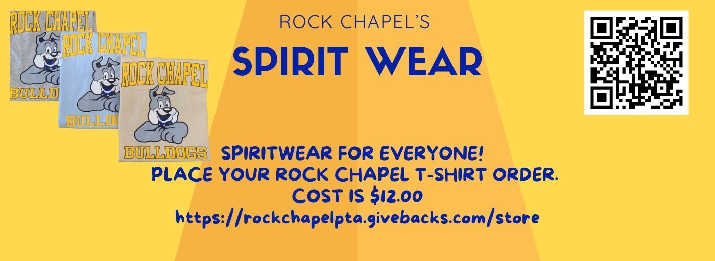 PURCHASE ROCK CHAPEL SPIRIT WEAR BY SCANNING THE QR CODE. $12.00